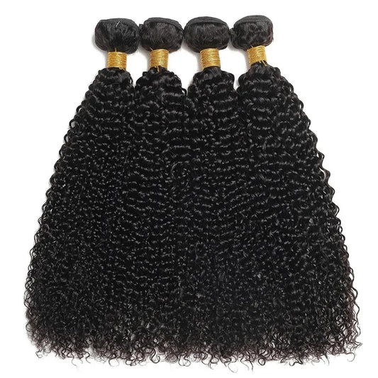 Mongolian Afro Kinky Curly Bundles 1/3/4PCS Human Hair Extensions