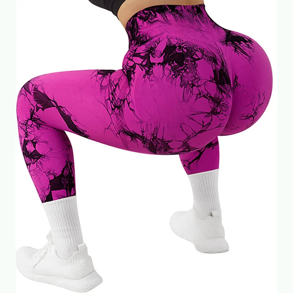 Tie Dye Fitness Legging Woman Push Up