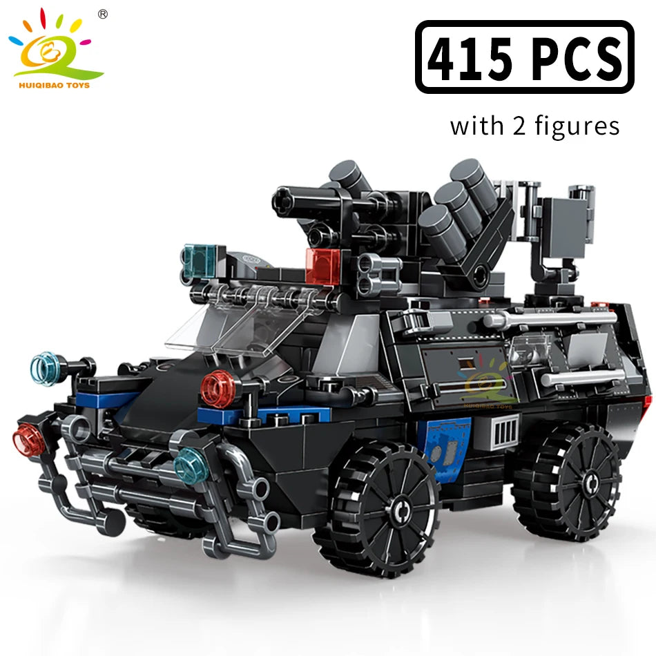 HUIQIBAO 4in1 Swat Police Series Building Blocks