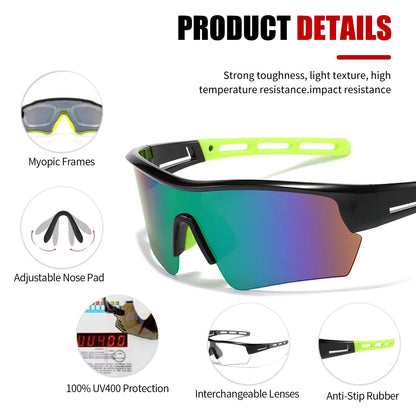 New Sunglasses 100% UV Protection HD Multi-Color Lens Polarized Photochromic for Cycling MTB Riding Fishing Running Goggles CE