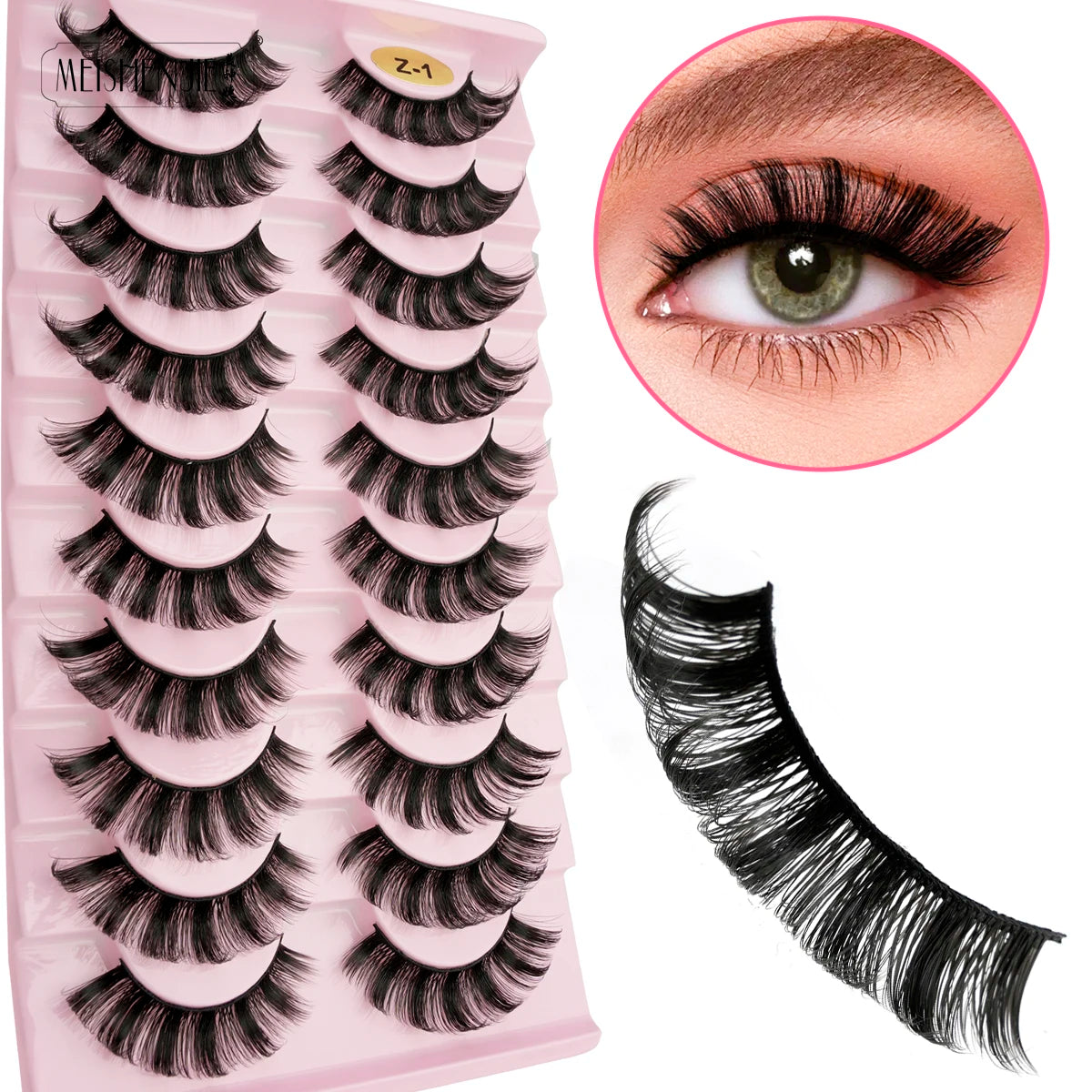 Faux Cils 5/10 Pairs 3D Mink Lashes Natural Long Wispy Fluffy Handmade False Eyelashes Makeup Tool Full Strip Lashes maquillaje