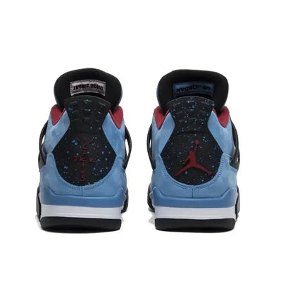 Nike Air Jordan 4 Anti-skid Wear Men Women, Sports Basketball Shoes, Comfortable Breathable, Xie Cactus Jack Ts/blue Suede