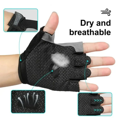 Gym Gloves Fingerless Sports Fitness Training