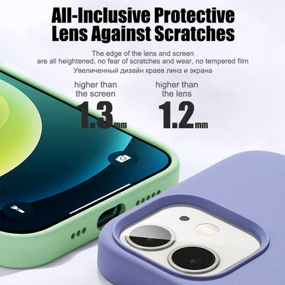 Luxury Liquid Silicone Phone Case For iPhone 15 14 13 12 11 Pro Max 13 12 mini X XR XS MAX 8 7 Plus Shockproof Cover Accessories