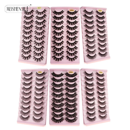 Faux Cils 5/10 Pairs 3D Mink Lashes Natural Long Wispy Fluffy Handmade False Eyelashes Makeup Tool Full Strip Lashes maquillaje