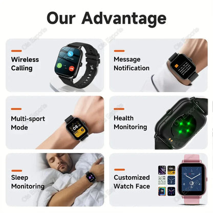 2024 New Smart Watch For Men Women Gift 1.44'' Touch Screen