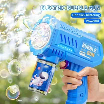 10 Holes Children Electric Bubble Gun Rocket Soap Automatic