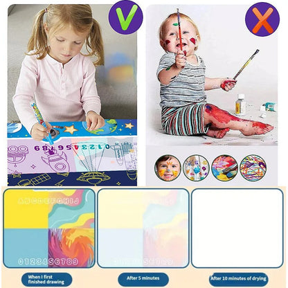 100x80CM Magic Water Drawing Mat Coloring Doodle With Reusable Magic Pens