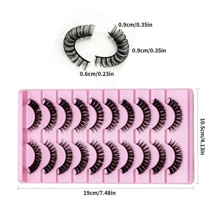 10Pairs Mink Lashes russian strip lash Dramatic False Eyelashes 3D  Cross Style Faux Cils Makeup Fake Eyelash Extension