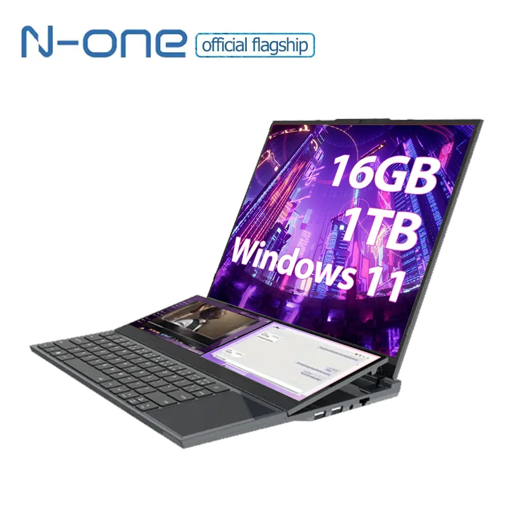 N-one Nbook Fly Windows 11Pro Laptops 16GB+1T Double Screen Touch