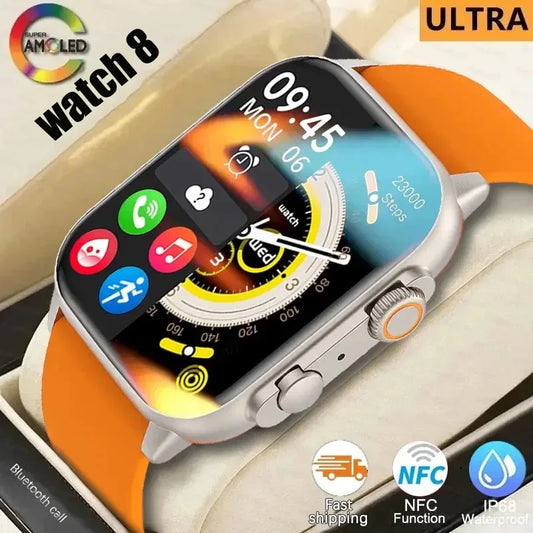 New Watch 8 Ultra Smart Watch 49mm 2024 New NFC Men Women GPS Track Bluetooth Call BT Music Games Wireless Charging Smartwatch